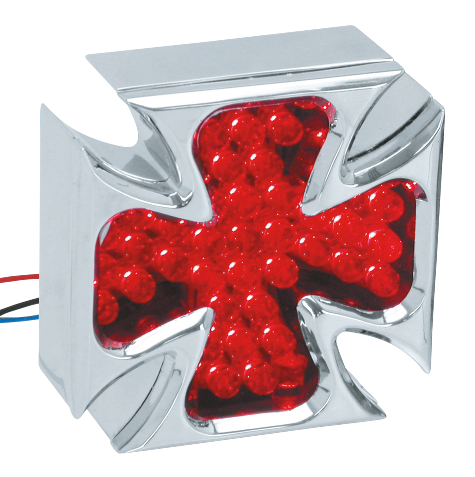 Zodiac Maltese Chrome Plated Billet Aluminum LED Maltese Cross Taillight – Electric & Light