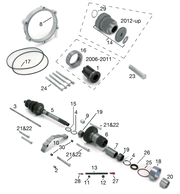 Zodiac Primary Offset Kit for 6 Speed Dyna 2006-2017 & Softail 2007-2017 – Primary & Clutch