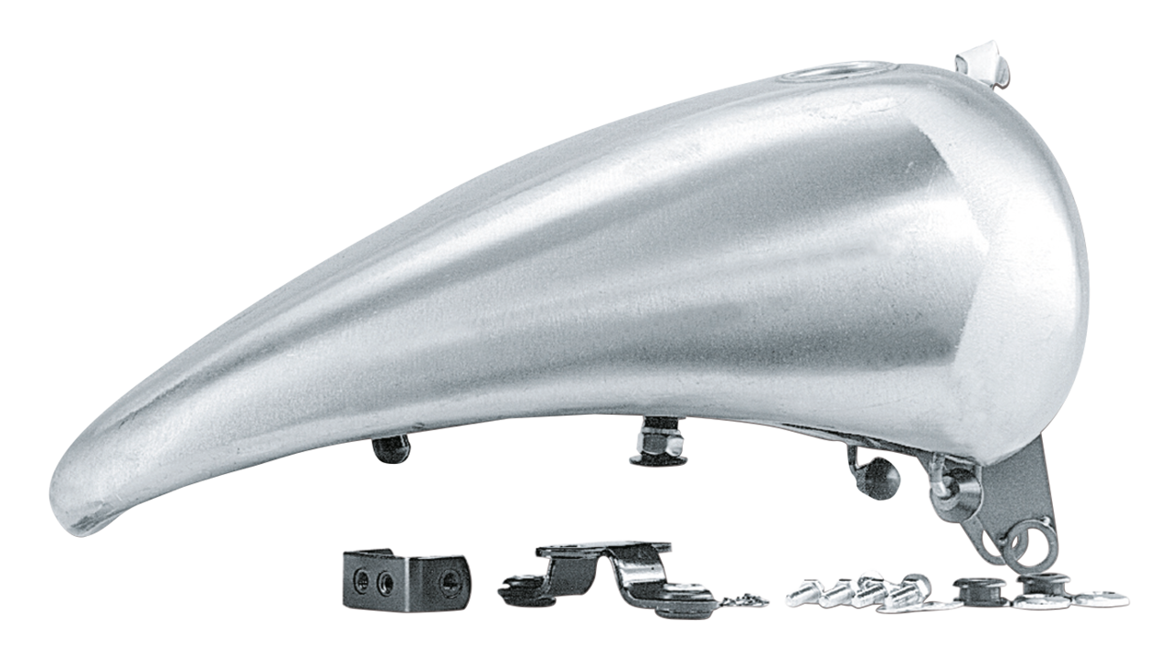 Zodiac One Piece 2" Stretched Steel Gas Tank for Softail with Dash Mount – Gas- & Oil Tank