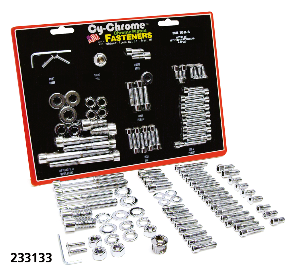 Midwest Acorn Nut Company Chrome Drivetrain Screw Kits – Hardware