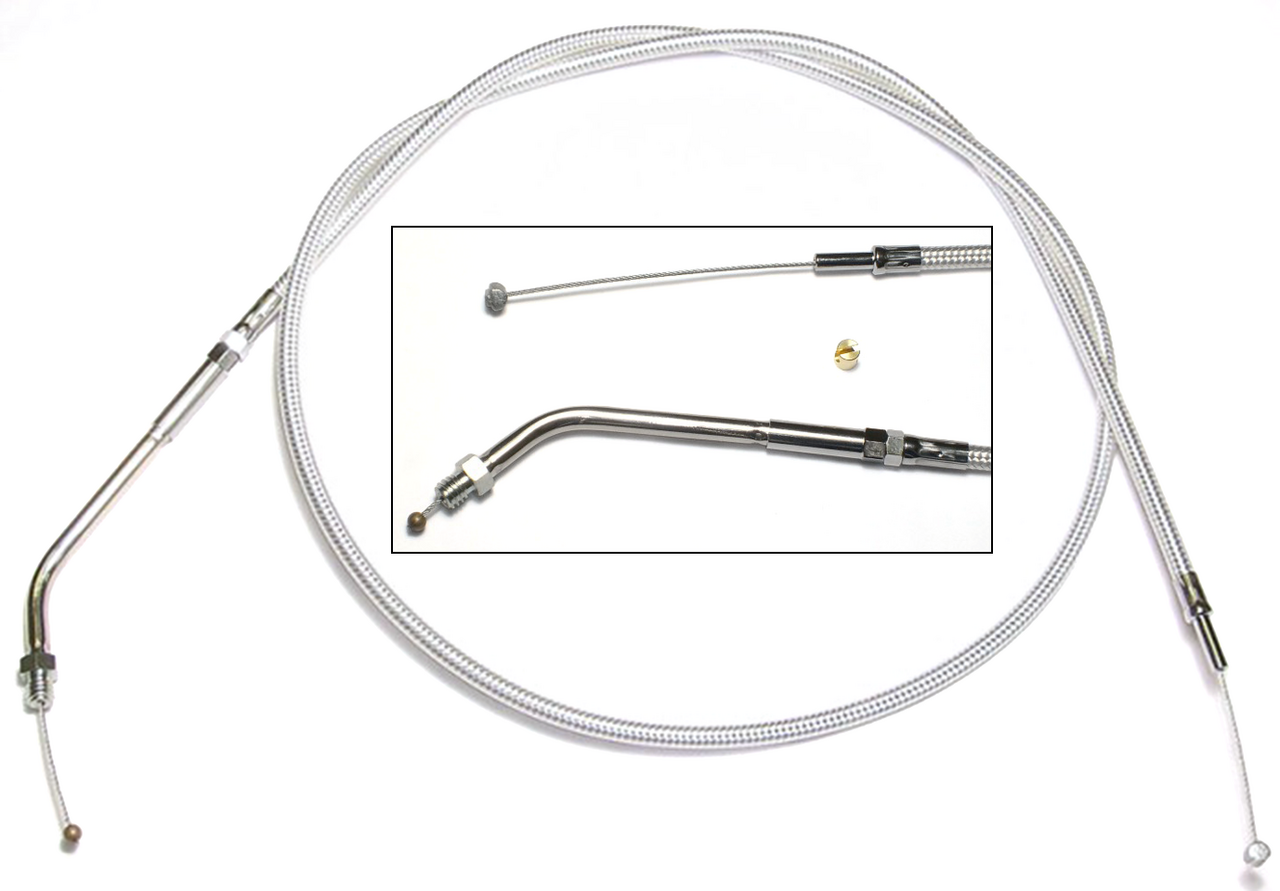Magnum Shielding T04 - Throttle & Idle Cable 1996-2015 Softail, 1996-2017 Dyna, 1996-2001 Carburetor Equipped Touring & 2007 to Present Sportster – Control Cables & Hydraulic Lines