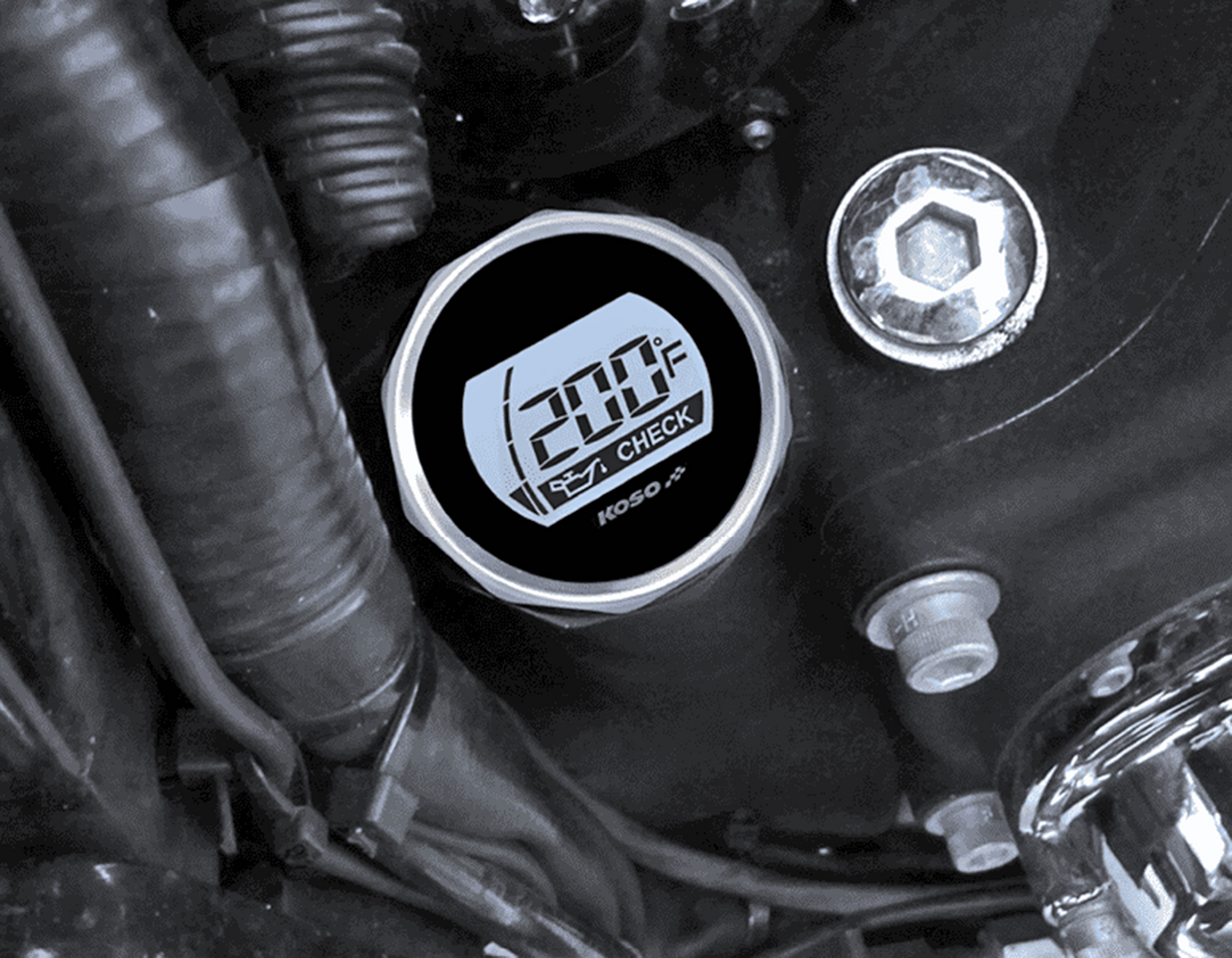 Koso Oil Dipstick for Touring with Lcd Screen – Gas- & Oil Tank