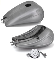 Zodiac One Piece 2" Stretched Steel Tank with Indents for Sportster – Gas- & Oil Tank