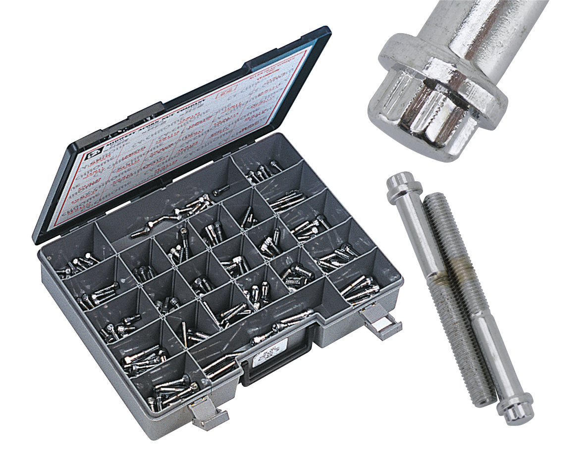 Midwest Acorn Nut Company Chrome Plated 12 Point Bolt Assortment Tray – Hardware