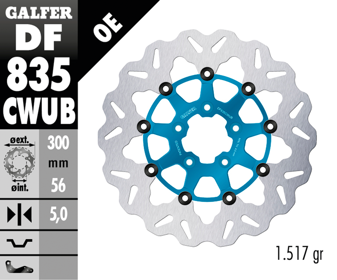 Galfer "wave" Floating Disc Brake Rotors