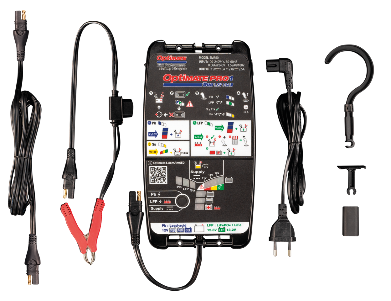 Optimate/Tecmate Optimate Pro 1 Duo Battery Charger for Professional Use – Engine Electrics