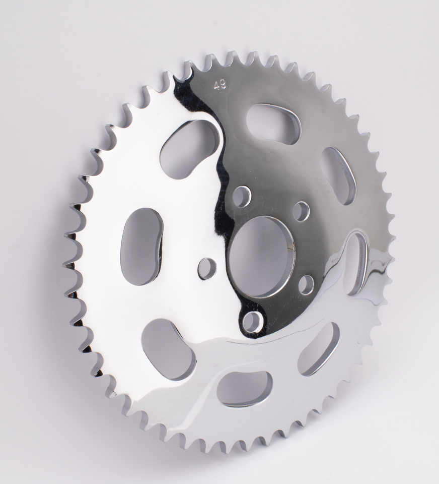 Zodiac Chrome Plated Rear Sprocket with Oval Cutouts – Final Drive