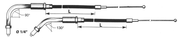 Barnett Clutches & Cables T13 - Throttle and Idle Cable 1996-2006 Sportster – Control Cables & Hydraulic Lines