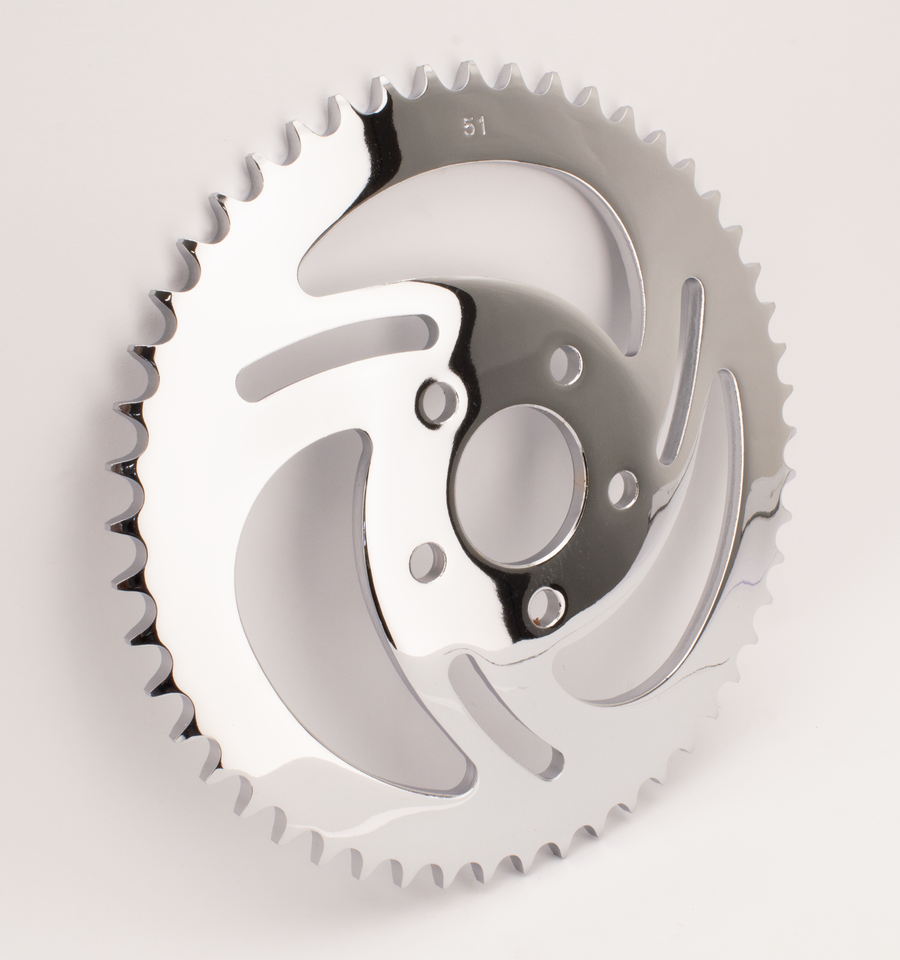 Zodiac "swirled" Rear Sprockets with Chrome Finish – Final Drive