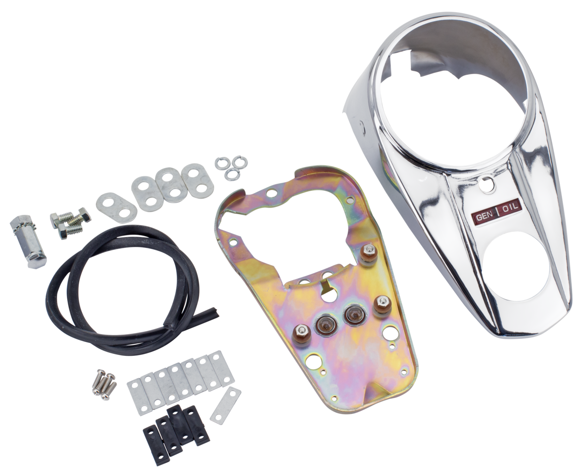V-Twin Two-Light Dash with Base Plate for Fat Bob Tanks – Gauges & Dashes