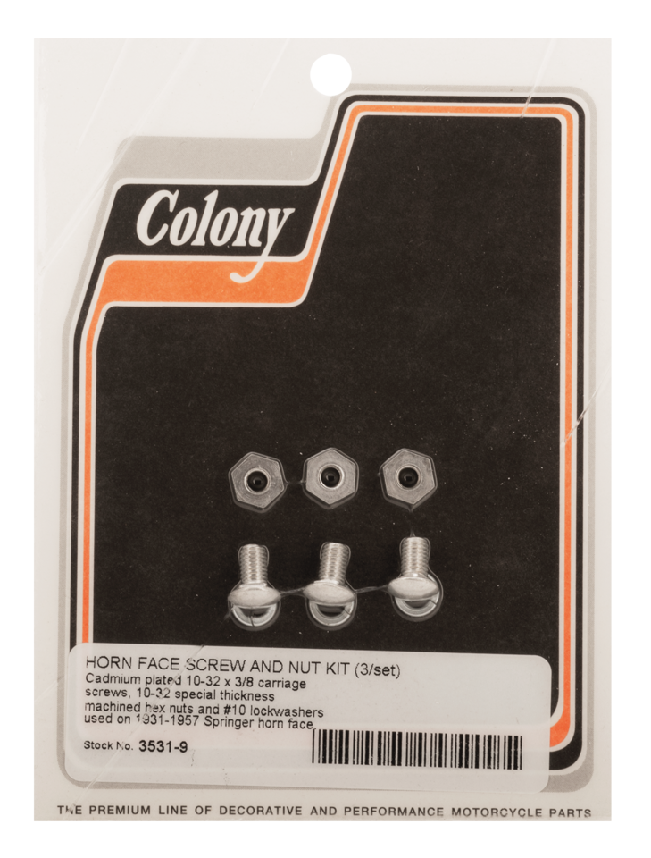 Colony Horn Face Screw and Nut Kit for Springer – Electric & Light