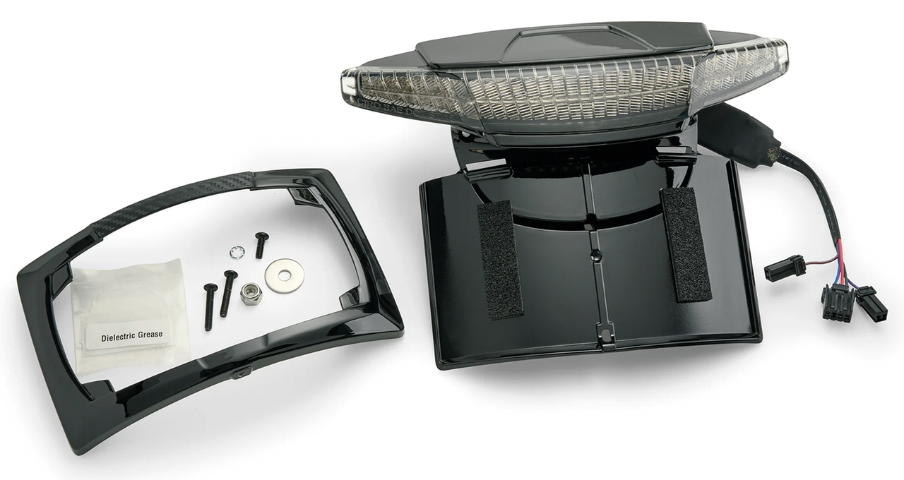 Ciro Latitude Lightstrike Tail Light & License Plate Holder for Touring – Electric & Light