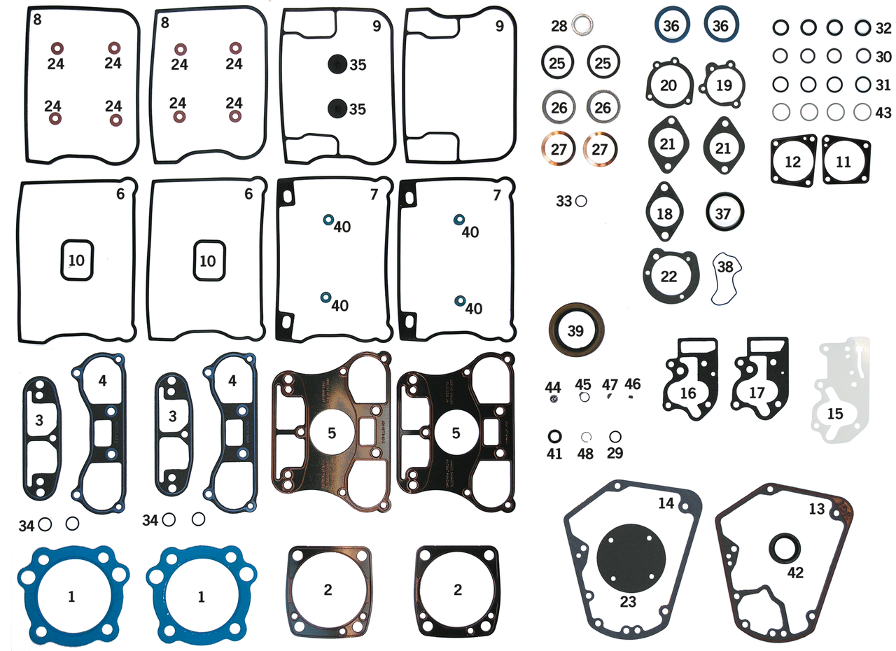 Athena Gaskets, O-Rings and Seals for Sportster 1986-2003 and Buell 1997-2002 – Gasket & Seals