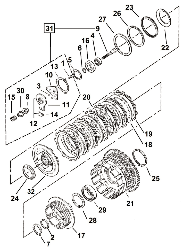V-Twin Clutch Parts for 1991-2022 Evolution Sportster & Air Cooled Buell – Primary & Clutch