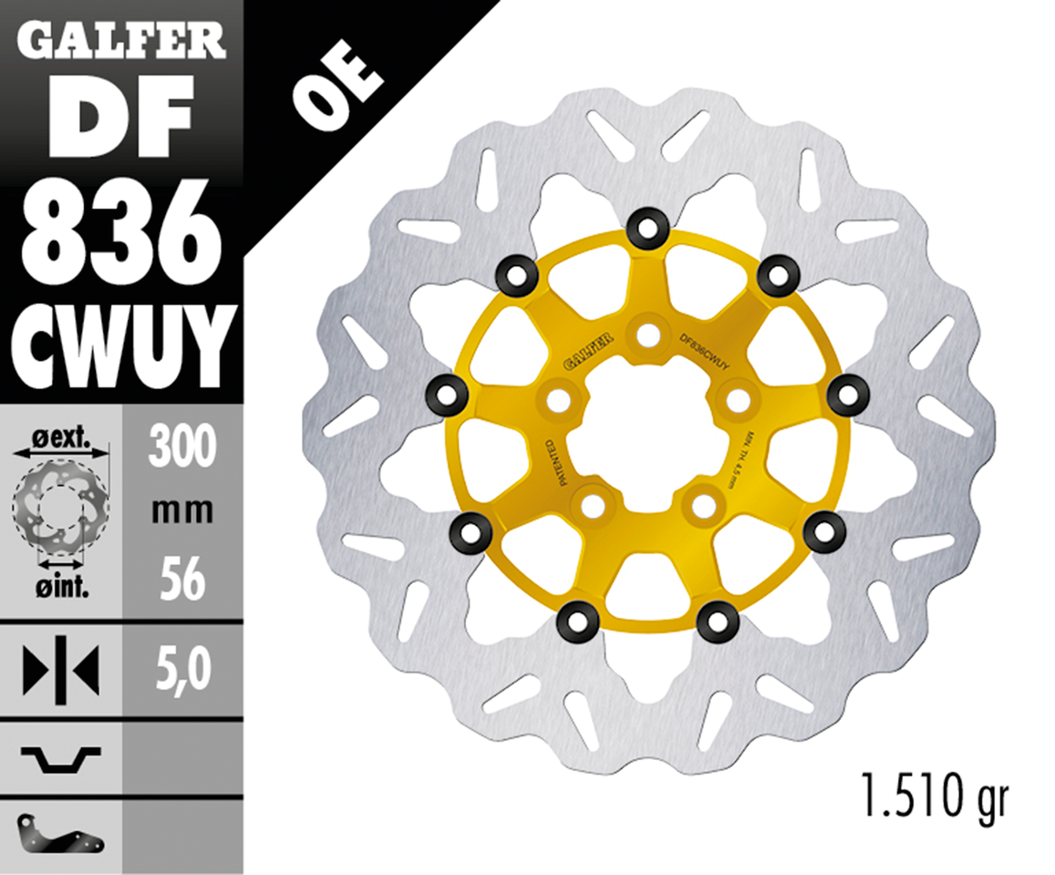 Galfer "wave" Floating Disc Brake Rotors