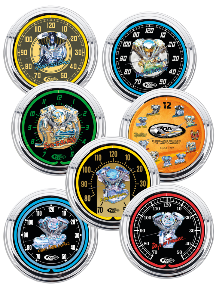 Zodiac Neon Wall Clocks – Helmets