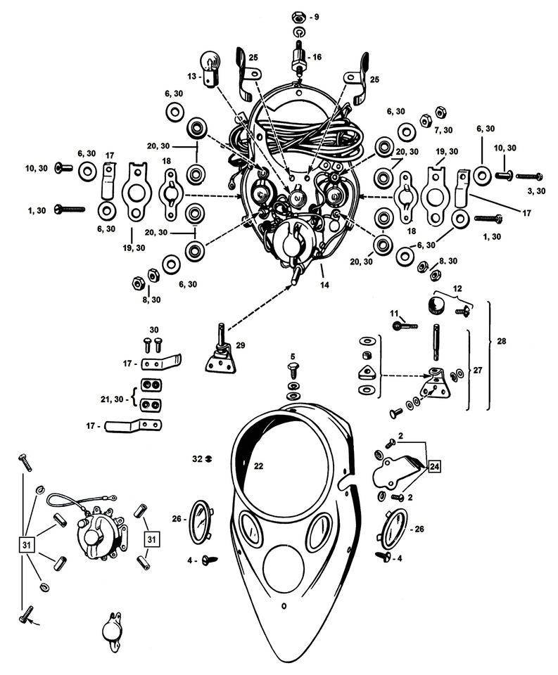 Colony Instrument Panel 1937-1946 – Gauges & Dashes