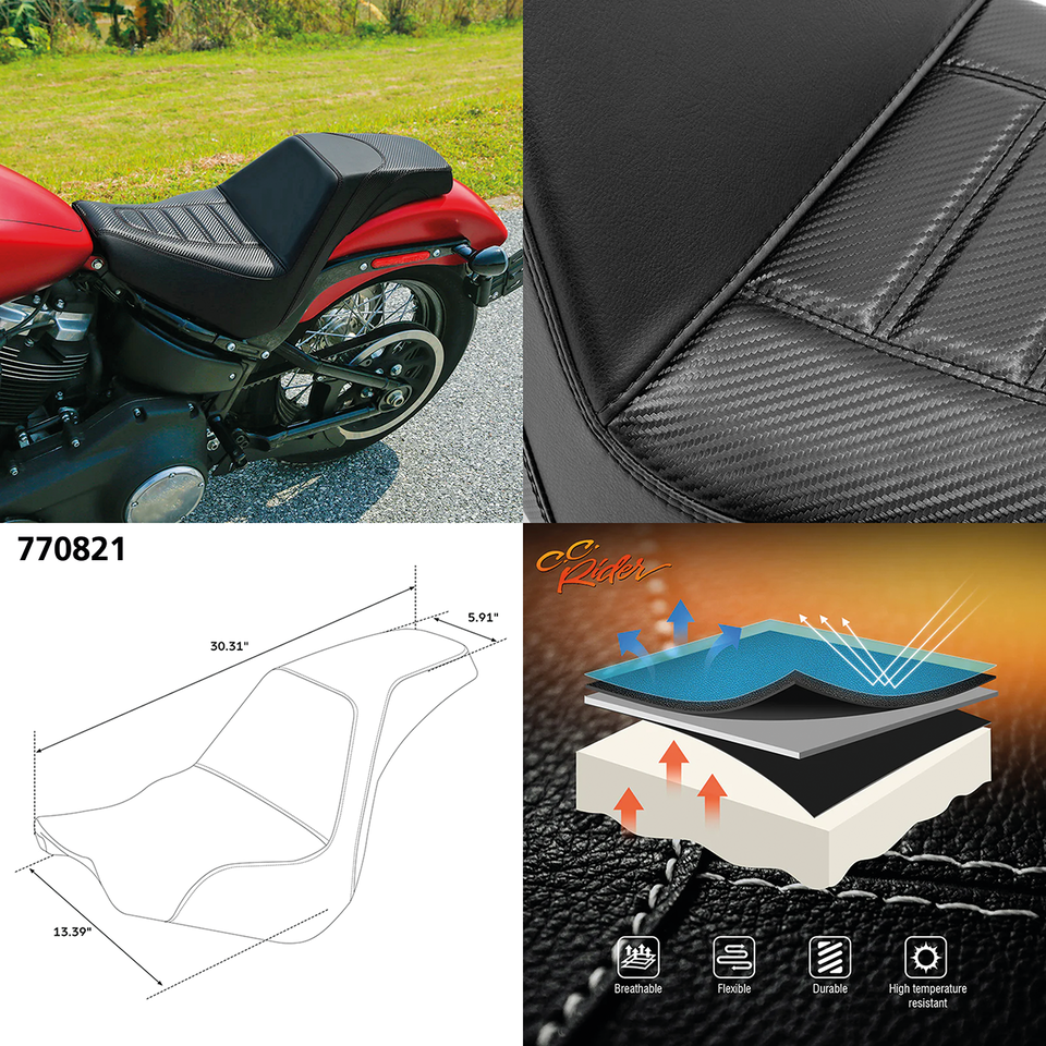 C.c. Rider Step-Up Seat for Milwaukee Eight Softail