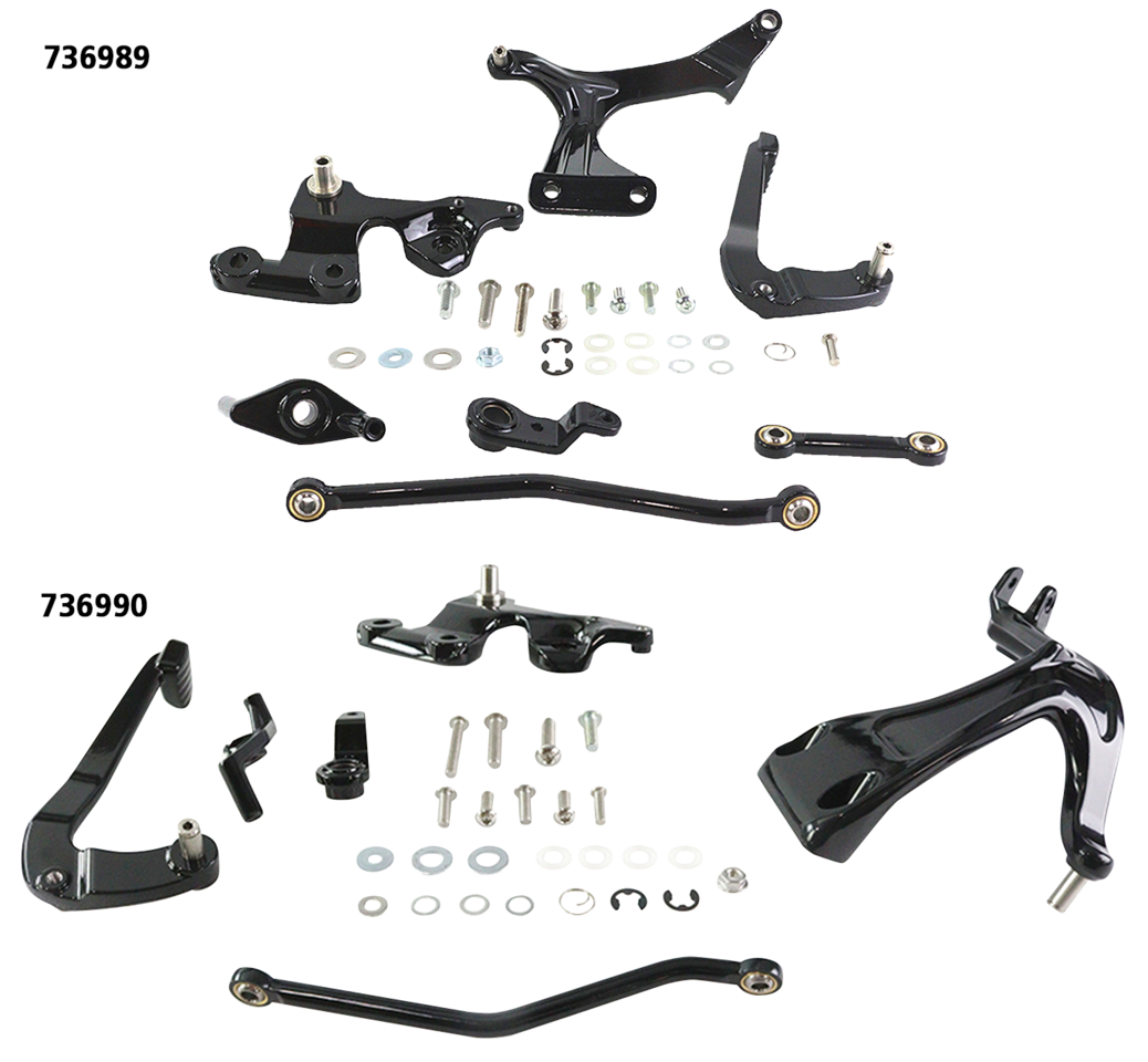 V-Twin Mid Mount Control Kits for Softail – Foot Control