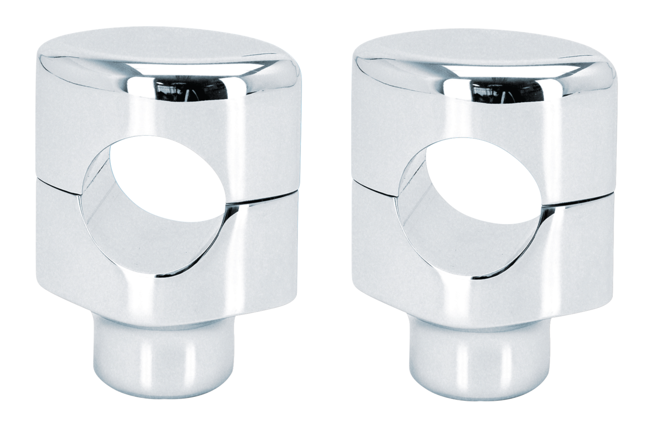Zodiac Billet Aluminum Handlebar Risers for Use with 1 1/2" Handlebars