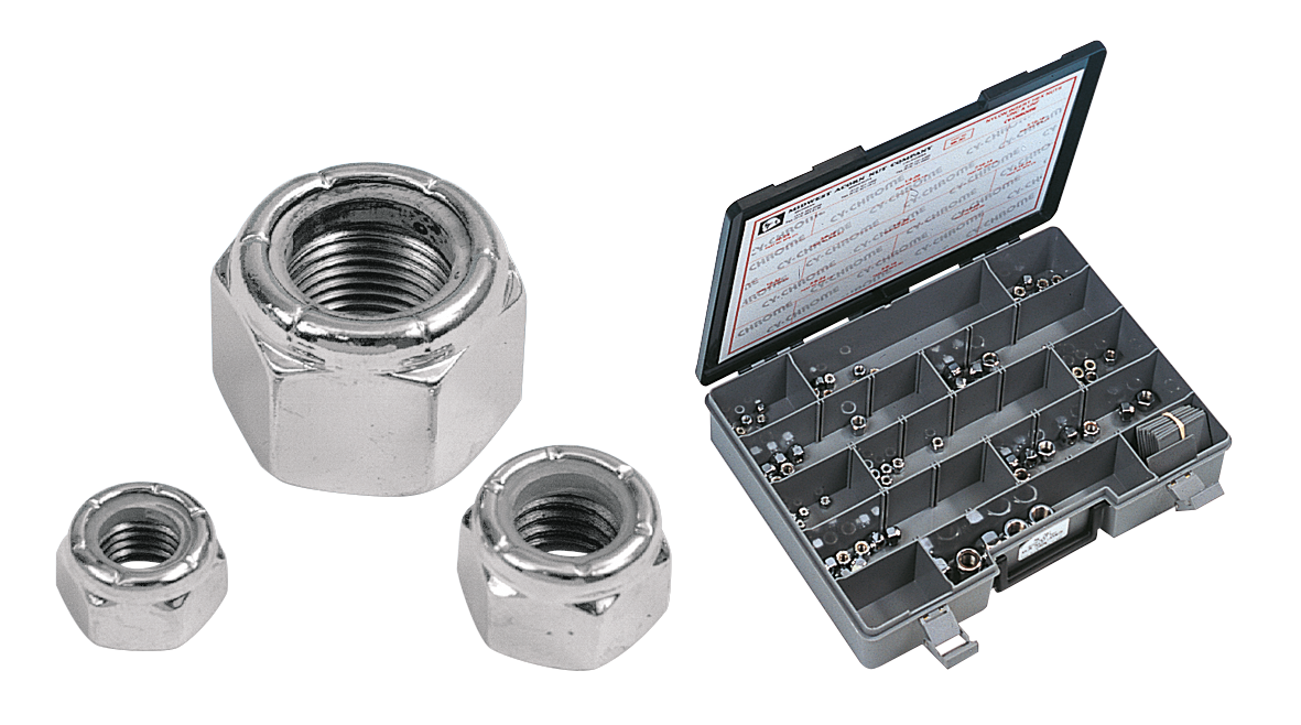 Midwest Acorn Nut Company Chrome Nyloc Nut Assortment – Hardware