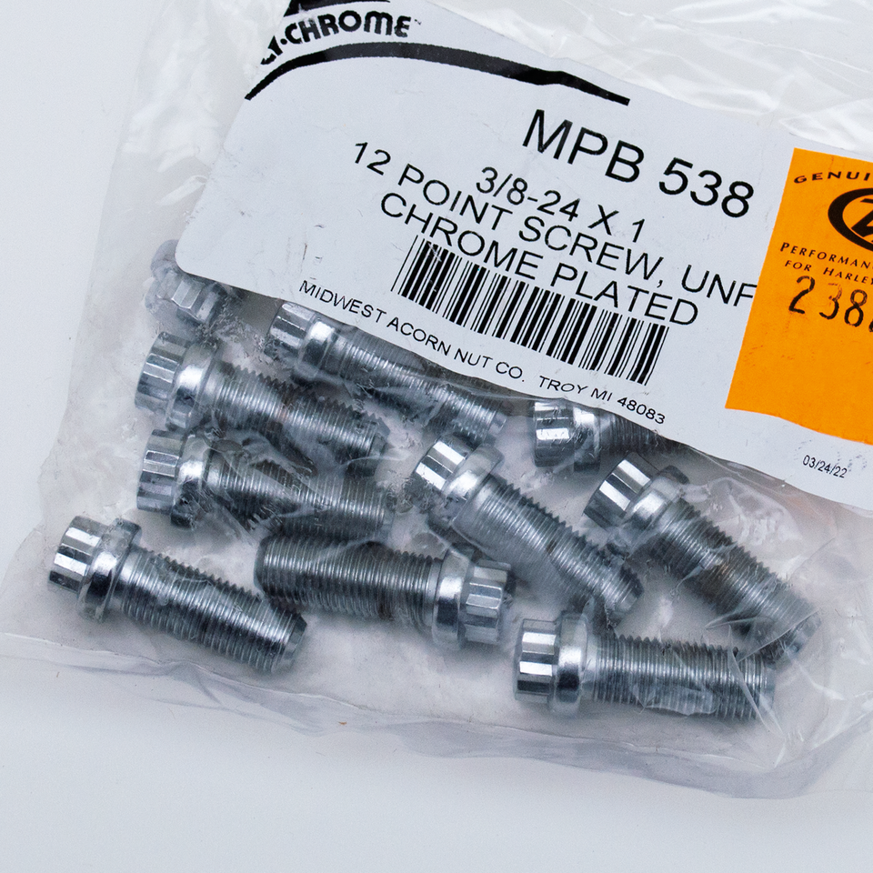 Midwest Acorn Nut Company Chrome Plated 12 Point Bolt Assortment Tray – Hardware