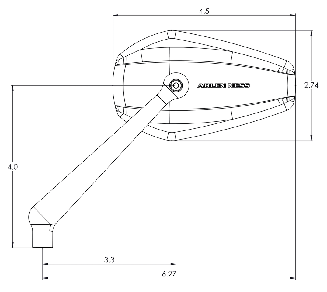 Arlen Ness Stocker Mirrors – Handlebar