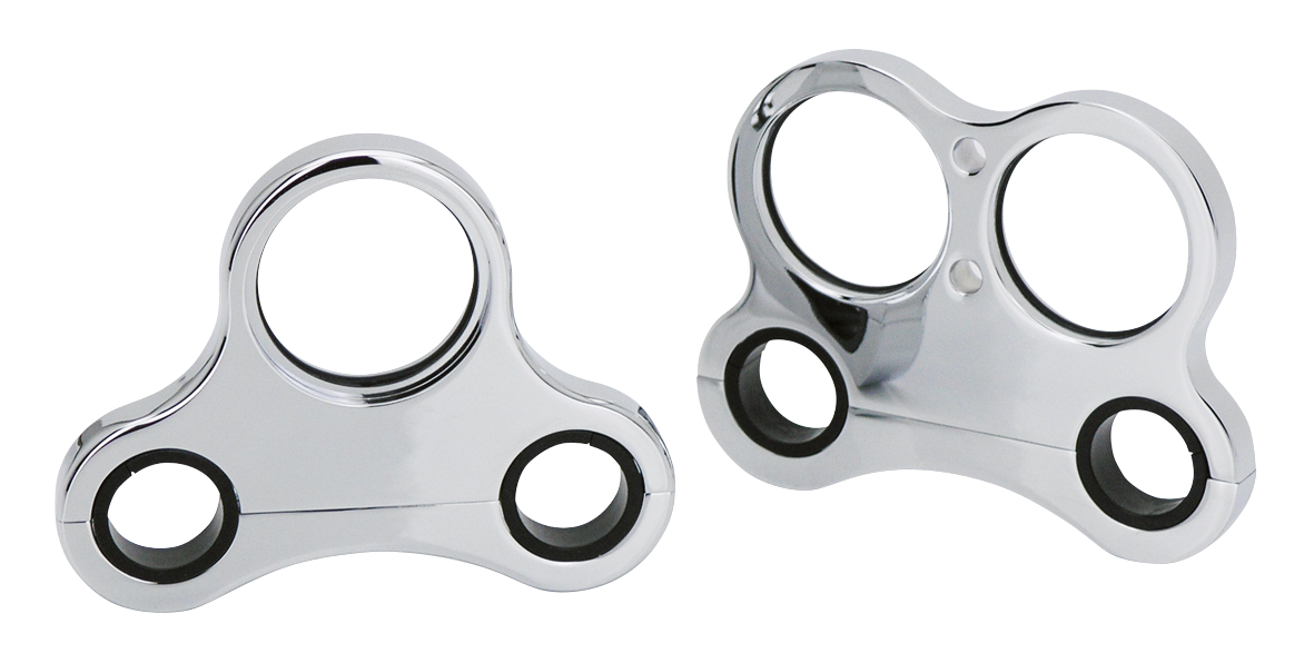 Zodiac Pro-Max Chrome Billet Gauge Mounts for T-Bars – Gauges & Dashes