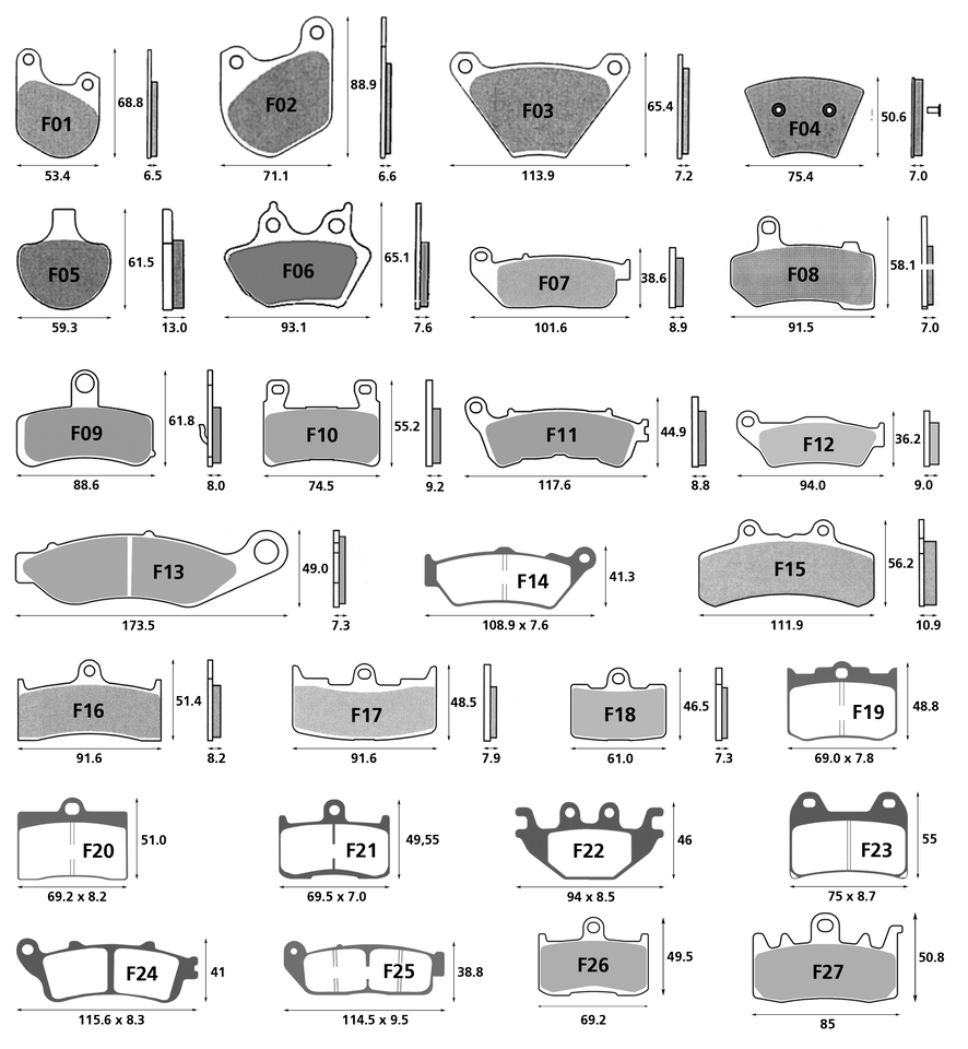 Zodiac Genuine Zodiac Front Disc Brake Pads