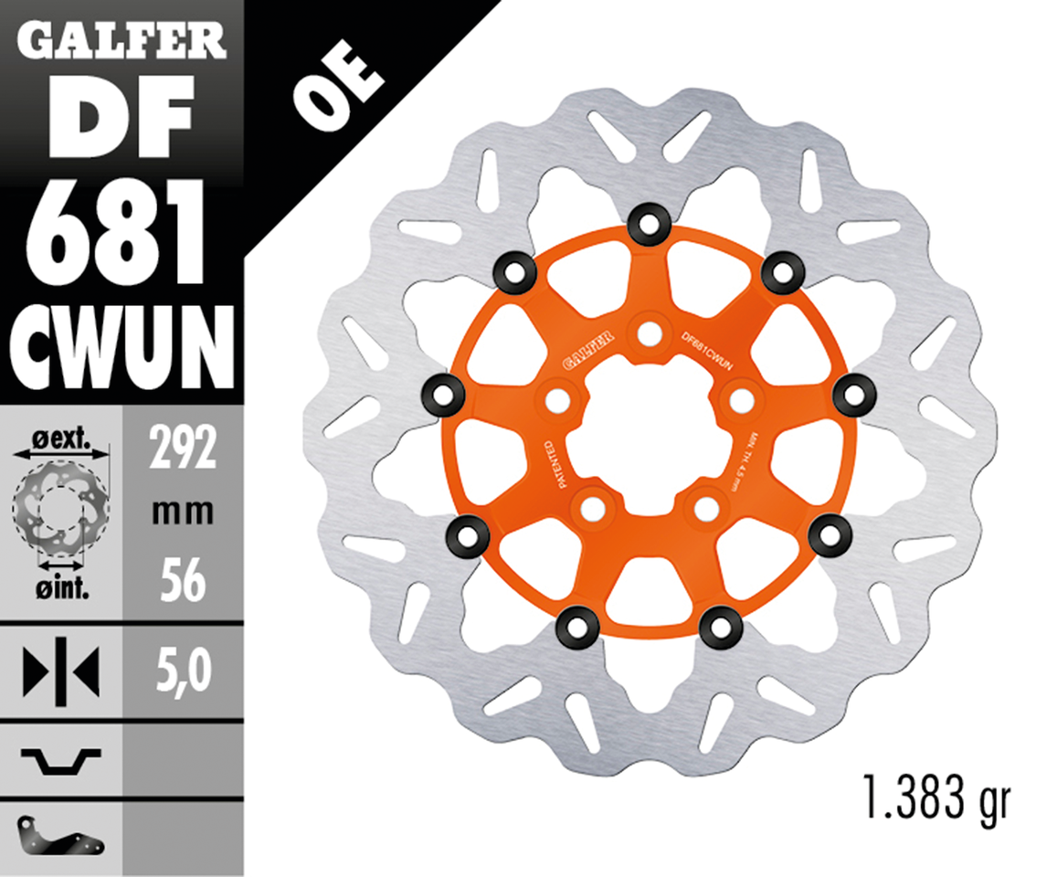 Galfer "wave" Floating Disc Brake Rotors