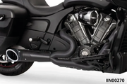 Freedom Performance Exhaust Shorty Turn Out Slash Cut 2-INTO-1 for Indian Powerplus & Thunderstroke