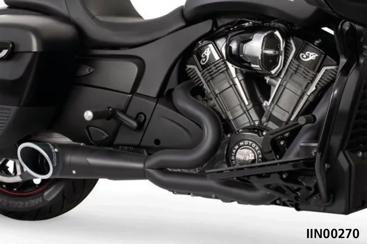 Freedom Performance Exhaust Shorty Turn Out Slash Cut 2-INTO-1 for Indian Powerplus & Thunderstroke