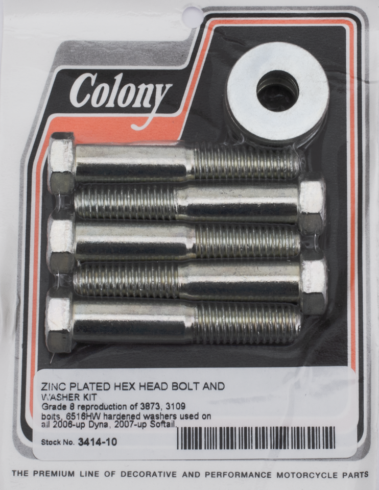 Colony Zinc Plated Rear Wheel Sprocket Hardware Kits