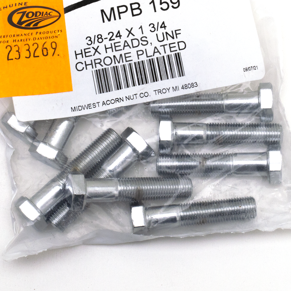 Midwest Acorn Nut Company Chrome Plated Hex Head Cap Screws Assortment – Hardware