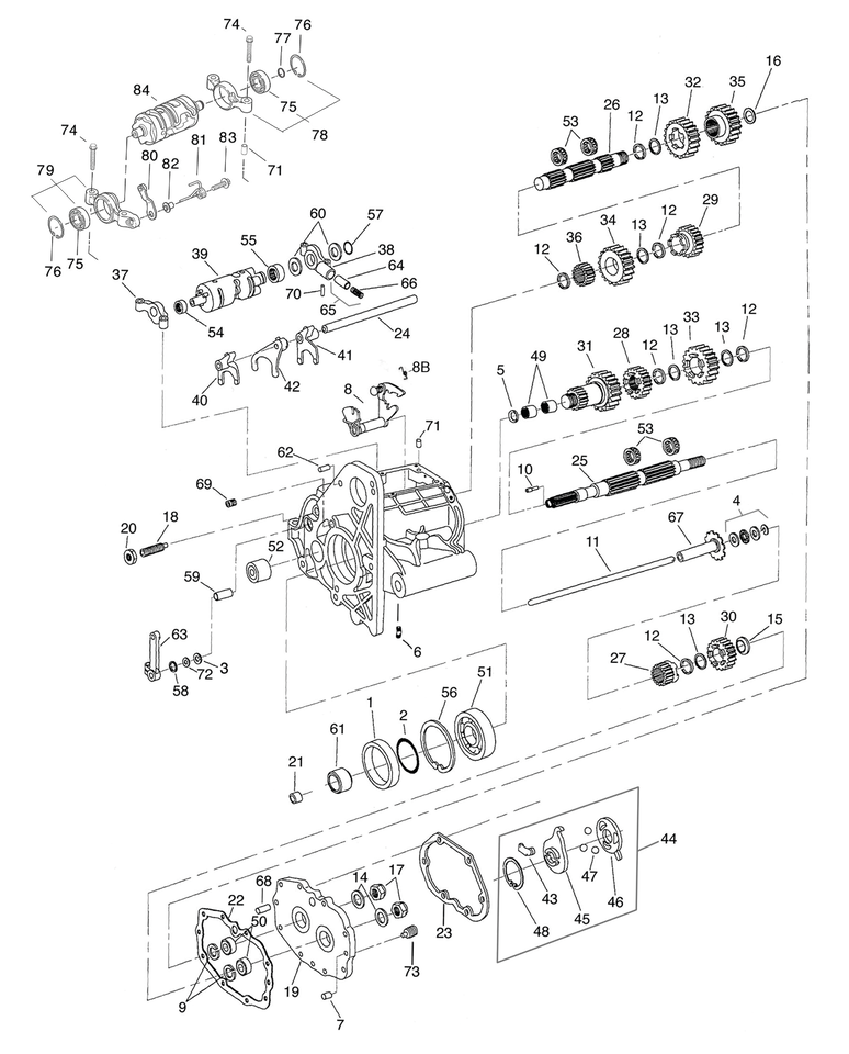 Zodiac Transmission Parts for 1994-2006 5 Speed Big Twin