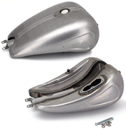 Zodiac One Piece 2" Stretched Steel Tank with Indents for Sportster – Gas- & Oil Tank
