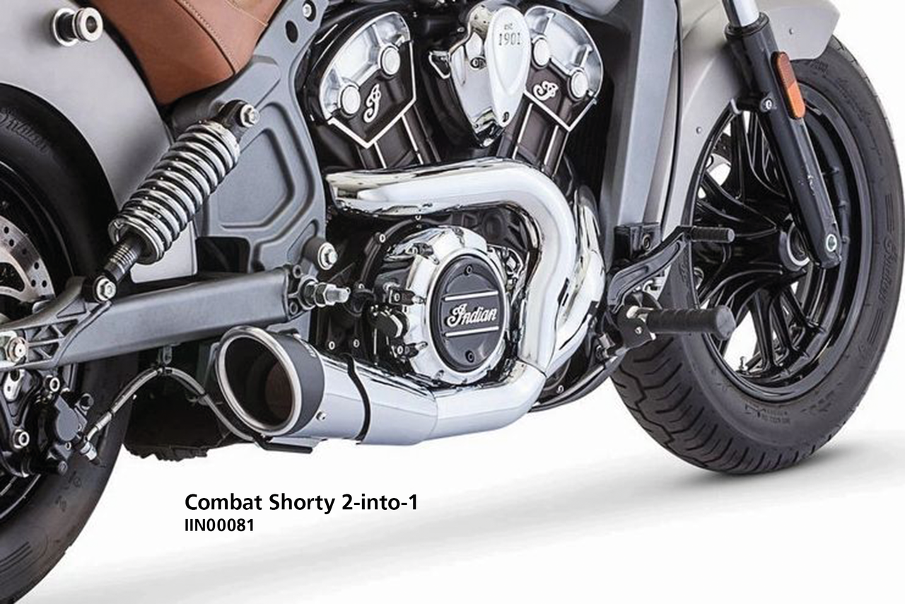 Freedom Performance Exhaust Shorty 2-INTO-1 for Indian Scout