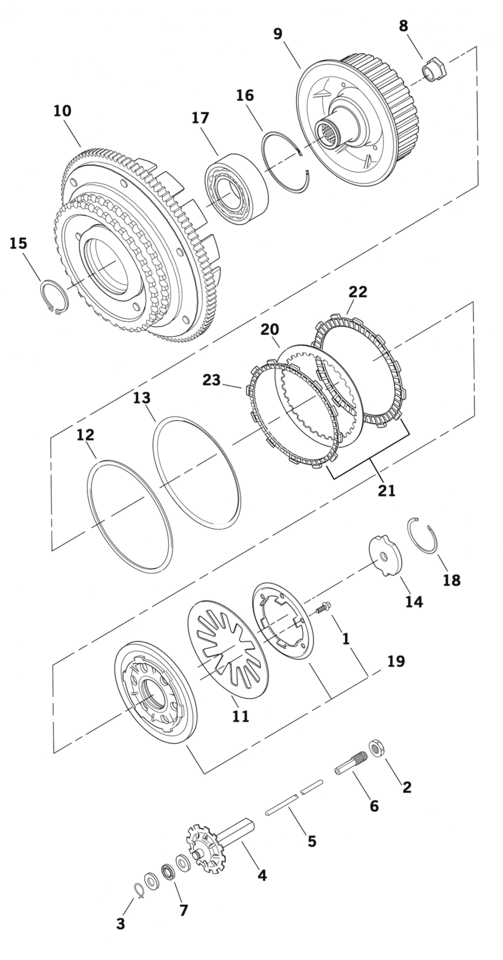 Zodiac Parts for Standard Clutch on 1998-2000 Evolution Big Twin & 1999-2017 Twin Cam – Primary & Clutch