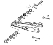 Eastern MC Parts Swingarm Parts for Sportster 1954-1981 – Frame & Rear Suspension