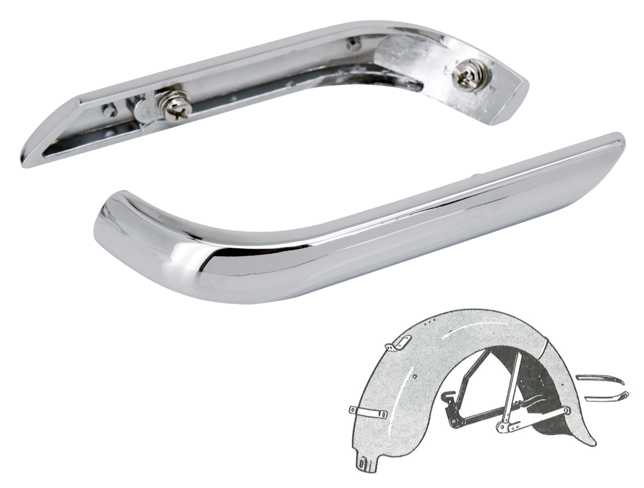 Samwel Supplies Sergeant Style Rear Fender Trims – Fender & Struts