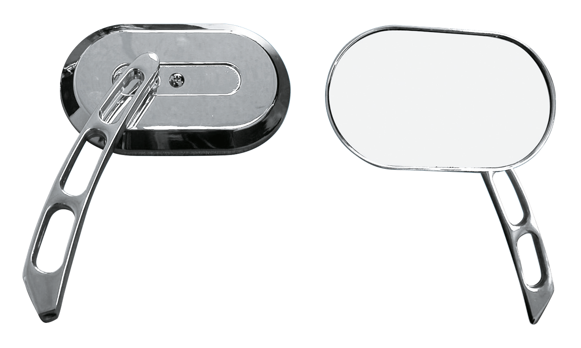 Zodiac Chrome Plated Oval Mirror – Handlebar