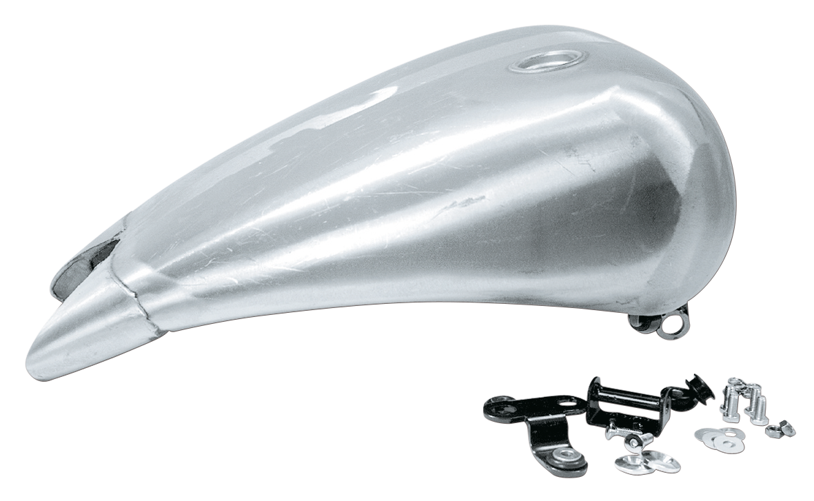 Zodiac One Piece 4" Stretched Steel Smooth Top Gas Tank for Softail – Gas- & Oil Tank