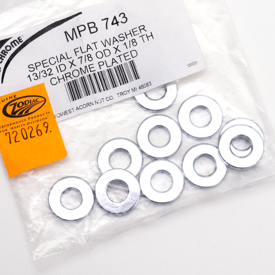 Midwest Acorn Nut Company Special Size Chrome-Plated Flat Washers – Hardware
